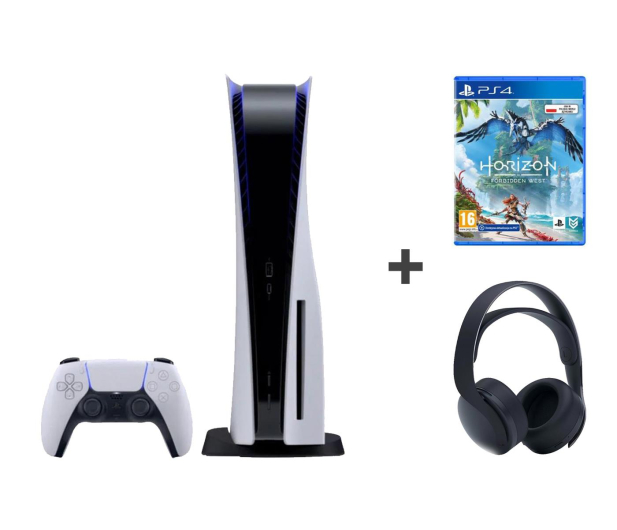 Sony Playstation 5 H.F.W. + Wireless Headset Black - 1051769 - zdjęcie